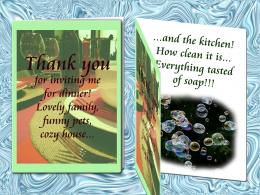 "Thank you" card
